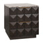 Benedict Smoked Oak Bedside Table - River Brown Marble