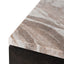 Benedict Smoked Oak Bedside Table - River Brown Marble