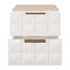 Benedict White Oak Bedside Table - Travertine