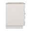 Benedict White Oak Bedside Table - Travertine