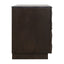 Benedict Smoked Oak Bedside Table - Black Marble