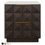 Benedict Smoked Oak Bedside Table - White Marble