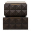 Benedict Smoked Oak Bedside Table - Travertine