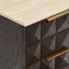 Benedict Smoked Oak Bedside Table - Travertine