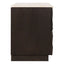 Benedict Smoked Oak Bedside Table - Travertine