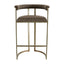 Dino Bar Stool with Upholstered Arms - Chocolate Linen