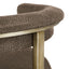 Dino Bar Stool with Upholstered Arms - Chocolate Linen
