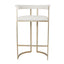 Dino Bar Stool with Upholstered Arms - Natural Linen