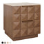 Benedict Walnut Bedside Table - Travertine