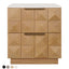 Benedict Natural Oak Bedside Table - White Marble