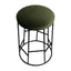 Aiden Black Steel Kitchen Stool - Moss Velvet