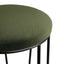 Aiden Black Steel Kitchen Stool - Moss Velvet