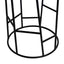 Aiden Black Steel Kitchen Stool - Dark Chocolate Velvet