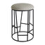 Aiden Black Steel Kitchen Stool - Speckle Ecru