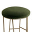 Aiden Gold Steel Kitchen Stool - Moss Velvet