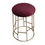 Aiden Gold Steel Kitchen Stool - Mulberry Velvet