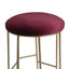 Aiden Gold Steel Kitchen Stool - Mulberry Velvet
