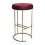 Blackley Gold Iron Kitchen Stool - Mulberry Velvet