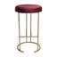 Blackley Gold Iron Kitchen Stool - Mulberry Velvet