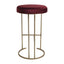 Blackley Gold Iron Kitchen Stool - Mulberry Velvet