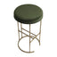 Blackley Gold Iron Kitchen Stool - Moss Velvet