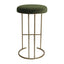 Blackley Gold Iron Kitchen Stool - Moss Velvet