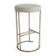 Blackley Gold Iron Kitchen Stool - Speckle Ecru