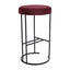 Blackley Black Iron Kitchen Stool - Mulberry Velvet