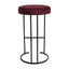 Blackley Black Iron Kitchen Stool - Mulberry Velvet