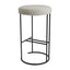 Blackley Black Iron Kitchen Stool - Speckle Ecru