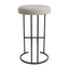 Blackley Black Iron Kitchen Stool - Speckle Ecru