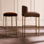 Leon Kitchen Stool - Dark Chocolate Velvet