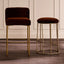 Leon Kitchen Stool - Dark Chocolate Velvet