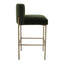 Leon Kitchen Stool - Moss Velvet
