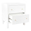 Ariana Large White Bedside Table Range