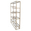 Mistique Glass Shelving Unit - Antique Gold