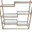 Mistique Glass Shelving Unit - Antique Gold