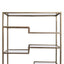 Mistique Glass Shelving Unit - Antique Gold
