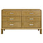 Jill 6 Drawer Chest - Antique Gold