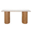 Barlow Marble Console Table - Natural Oak