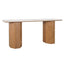 Barlow Marble Console Table - Natural Oak