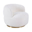 Tubby Swivel Arm Chair - Ecru