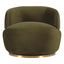 Tubby Swivel Arm Chair - Olive Velvet