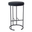 Blackley Black Iron Bar Stool - Black Linen