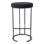 Blackley Black Iron Bar Stool - Black Linen