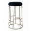 Aiden Gold Steel Bar Stool - Black Linen