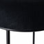 Aiden Black Steel Bar Stool - Black Linen