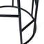 Aiden Black Steel Bar Stool - Black Linen