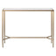 Chloe Rippled Glass Console Table - Large Gold
