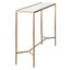 Chloe Rippled Glass Console Table - Large Gold